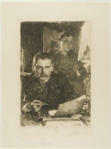 Zorn és a felesége alkotó: Anders Leonard Zorn