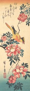 Keleti szürke béklyó és rózsa, 1830-as évek eleje, 1830-as évek eleje. alkotó: Ando Hiroshige
