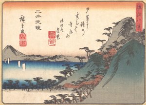 Esti harangszó a Miidera templomban, az Omi nyolc képe sorozatból...ca. 1834-35. alkotó: Ando Hiroshige
