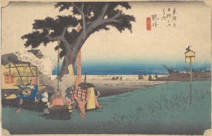Fukuroi, a teaházban? 1834. , szúnyog. 1834. alkotó: Ando Hiroshige