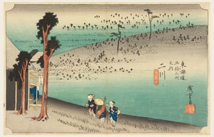 Futagawa teaszertartás, tagja te ötvenhárom S tachi hang s a te városiság alsó d alkotó: Ando Hiroshige