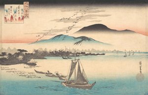 Liba repül le Katadába. alkotó: Ando Hiroshige