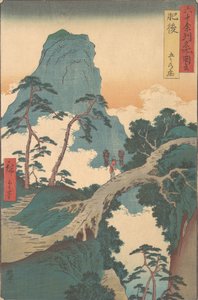 Goka no Sho, Higo tartomány, a Views of Famous Places in the Sixty-Odd Pr... sorozatból, kb. 1853.