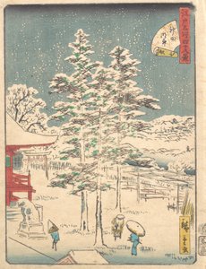 Kandai templom hó, 1861., 1861. alkotó: Ando Hiroshige