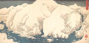 Kiso-hegység hóban, 1857., 1857.