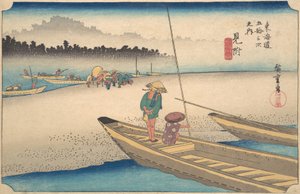 A sűrű Tenryu folyó? 1834. , szúnyog. 1834. alkotó: Ando Hiroshige