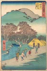 Mizuguchi, 1855. , 1855. alkotó: Ando Hiroshige