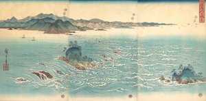 Rapids at Naruto, 1857., 1857. alkotó: Ando Hiroshige