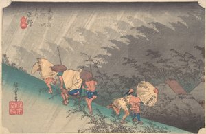 Sudden Shower in Shono, ca. 1833-34., ca. 1833-34. alkotó: Ando Hiroshige