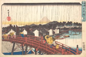 Napcipő Nihonbashiban, 1833-34. , 1833-34. alkotó: Ando Hiroshige