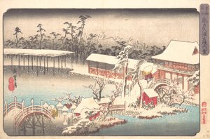 Tenmagu Shline a Kameido tag S-nél, mi? 1833-43. , szúnyog. 1833-43. alkotó: Ando Hiroshige