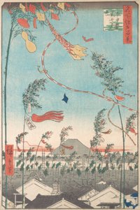 A Tanabata Fesztivál, Edo száz híres képe sorozatból, 1857., 1857. alkotó: Ando Hiroshige