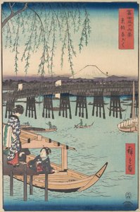 Toto, Ryogoku, a Harminchat kilátás a Fudzsi Fugak hegyére... sorozatból, 4. hónap, 1858-as lóév. alkotó: Ando Hiroshige