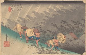 Fehér eső Shonóban, 1797-1861., 1797-1861. alkotó: Ando Hiroshige