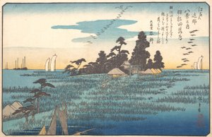 Vadludak Hanedában, 19. század. alkotó: Ando Hiroshige
