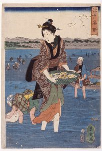 (Nagy gázló női alak) alkotó: Ando or Utagawa Hiroshige