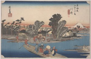 Komp a Rokugo folyón alkotó: Ando or Utagawa Hiroshige