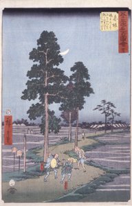 Akasaka (színes fatömbnyomat) alkotó: Ando or Utagawa Hiroshige