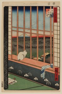 Asakusa rizsföldek és Torinomachi Fesztivál alkotó: Ando or Utagawa Hiroshige