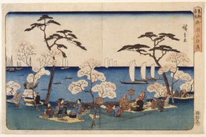 Cseresznyevirágok Uyenóban alkotó: Ando or Utagawa Hiroshige