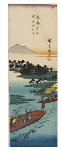 Átkelés a Sumidagawa folyónál a Híres kilátások a keleti fővárosról sorozatból, 1837-1838 (fatömbnyomat papíron) alkotó: Ando or Utagawa Hiroshige