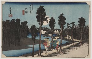 Szürkület alkotó: Ando or Utagawa Hiroshige