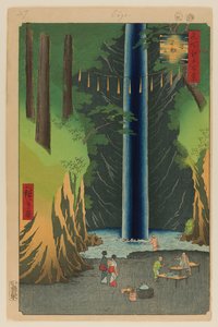Fudo vízesés, Oji alkotó: Ando or Utagawa Hiroshige