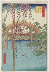 Kameido Tenjin Sh Line, Tree ly 1856 alkotó: Ando or Utagawa Hiroshige
