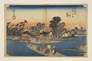 Kawasaki: Teroku g? Komp (Kawasaki, Roku g? Ibune) alkotó: Ando or Utagawa Hiroshige