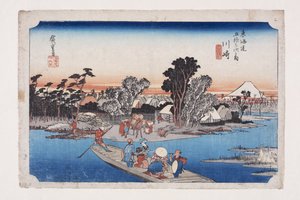Kawasaki: Teroku g? Komp (Kawasaki, Roku g? Ibune) alkotó: Ando or Utagawa Hiroshige