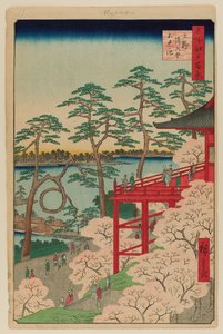Kiyomizu csarnok és Shinobazu tó Uenóban alkotó: Ando or Utagawa Hiroshige