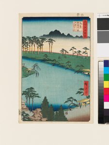 Kumano Jūnisha szentély, Tsunohazu alkotó: Ando or Utagawa Hiroshige