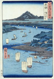 Shinjin Ribel Draft d Tsukiyama, dewa P Rovinse (O DB ck p Hayashi t) alkotó: Ando or Utagawa Hiroshige