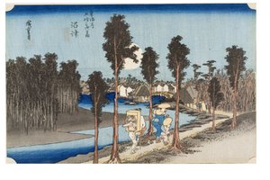 Numazu: Tokaido ötvenhárom állomása című sorozatból, 1831-1834 körül (fametszet, papír). alkotó: Ando or Utagawa Hiroshige