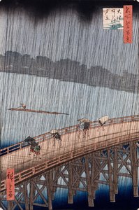 Ohashi, Sudden Shower at Atake, a "Száz kilátás az Edo híres helyeiről" sorozatból