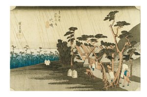 Oiso: A Tokaido ötvenhárom állomása című sorozatból, 1831-1834 körül (fametszet, papír). alkotó: Ando or Utagawa Hiroshige