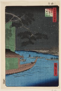 Pineo f Sutsuke Proposal d Asakusa River (Matsu ló és az Asakusa folyó védelmének éhezése) alkotó: Ando or Utagawa Hiroshige