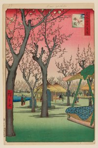 Szilvakert, Kamata (Kamata no Umezono) alkotó: Ando or Utagawa Hiroshige