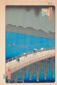 Shower Over Ohashi Bridge by Hiroshige alkotó: Ando or Utagawa Hiroshige