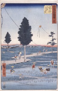 Station 28, Fukuroi (színes fatömbnyomat) alkotó: Ando or Utagawa Hiroshige