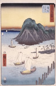 Station 31, Maisaka (színes fatömbnyomat) alkotó: Ando or Utagawa Hiroshige