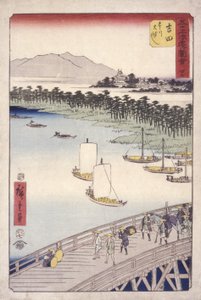 Station 35, Yoshida; Kyoka Tokaido Series (colour woodblock print) alkotó: Ando or Utagawa Hiroshige