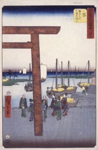 Station 42, Miya (színes fatömbnyomat) alkotó: Ando or Utagawa Hiroshige