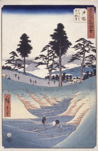 6. állomás, Totsuka (fatömbnyomat) alkotó: Ando or Utagawa Hiroshige