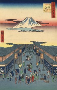 Suruga – Írta: St Reet, én pedig Hiroshige Relief alkotó: Ando or Utagawa Hiroshige