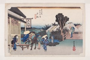 Totsuka: Motomachi Fork (Totuka, Motomachi Betsu d?) alkotó: Ando or Utagawa Hiroshige