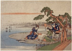 Nők előkészítő ruha (színes fatömb nyomat) alkotó: Ando or Utagawa Hiroshige