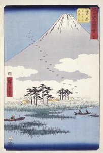 Yoshiwara: Fuji no Numa Ukishimagahara alkotó: Ando or Utagawa Hiroshige