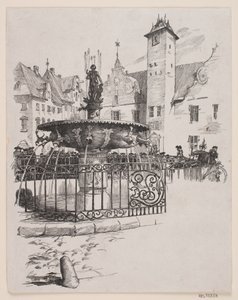 Illusztráció a "Június 11."-hez (The fountain on Gammelt Torv)