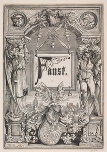 Címlap és matrica a "Faust" kiadásához, München 1884